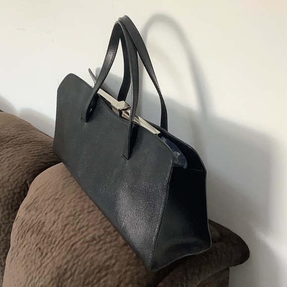 Furla Sleek Black Leather Tote - Picture 6 of 12